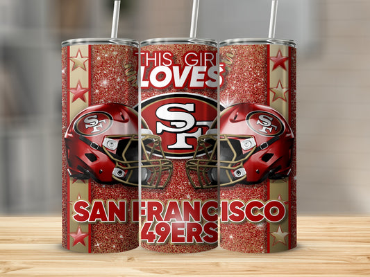 This Girl Loves San Francisco 49ers Helmets Team Tumblers