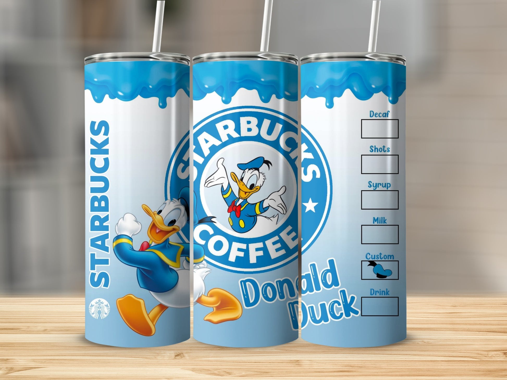Starbucks Coffee Tumbler with Donald Duck Design