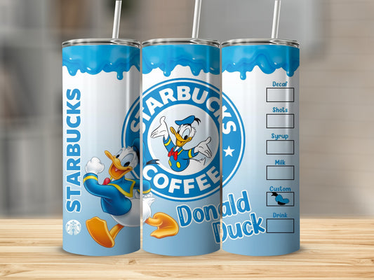 Starbucks Coffee Tumbler with Donald Duck Design