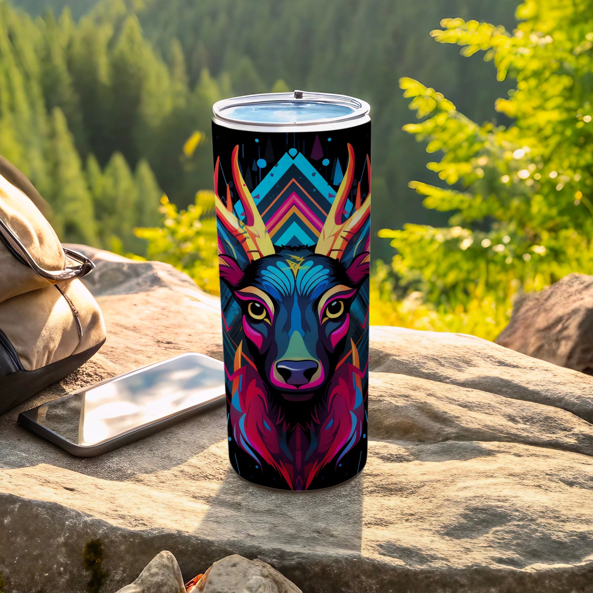 Bold Geometric Neon Deer Head Beverage Tumbler Product Type
Tumbler
Deer artwork
Stag design
Colorful beverage
Geometric pattern
Abstract animal
Vibrant drinkware
Psychedelic print
Modern aesthetic
Unique gift
Eye-catching
Drink vessel
Artistic cup
Bright colors
Graphic deer
Wildlife art
Patterned tumbler
Statement piece
Cool design
Hipster style