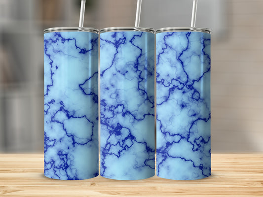 Abstract Blue Marble Design Unique Style Tumblers