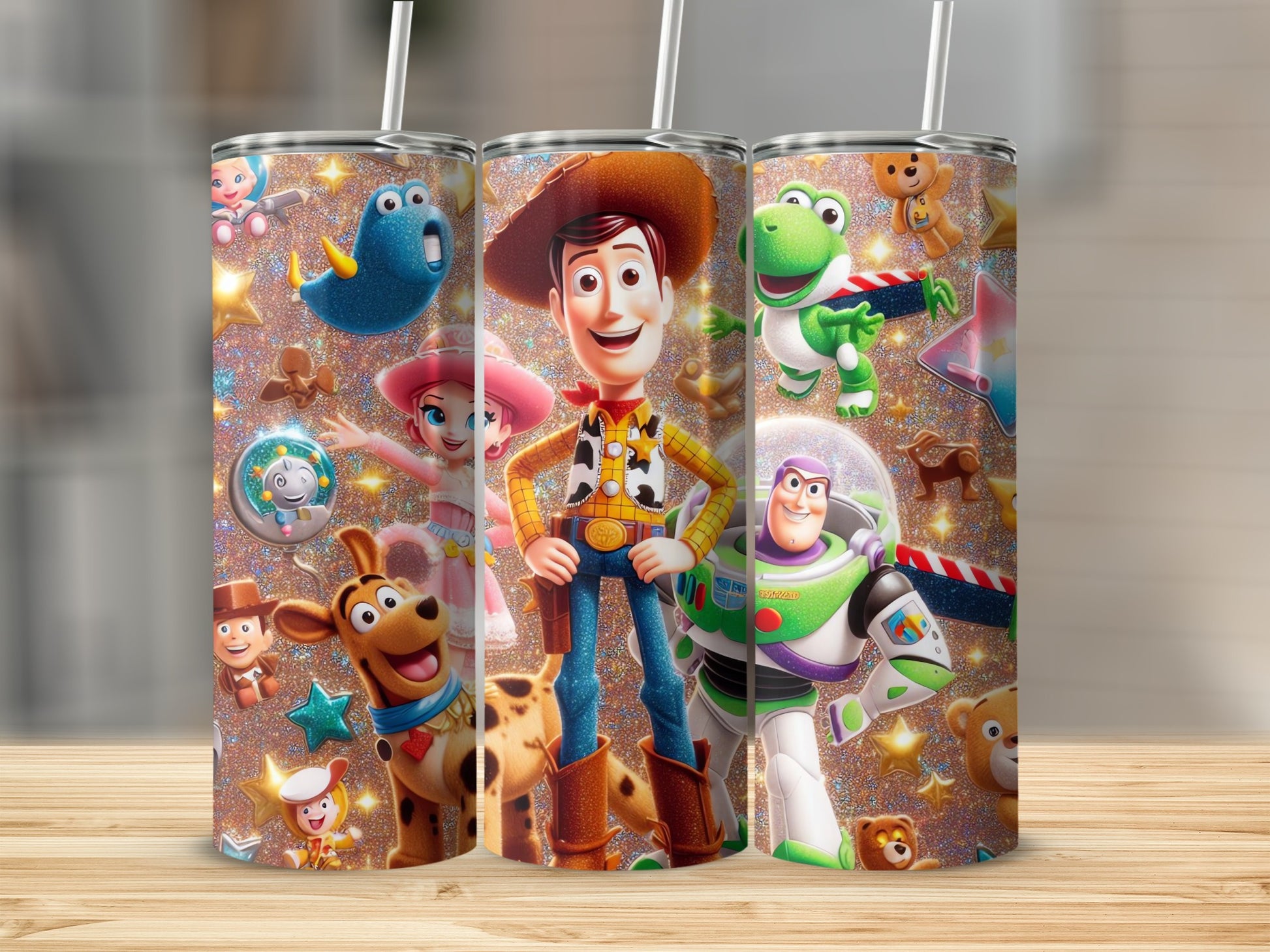 Toy Story Glitter Characters Insulated Tumbler