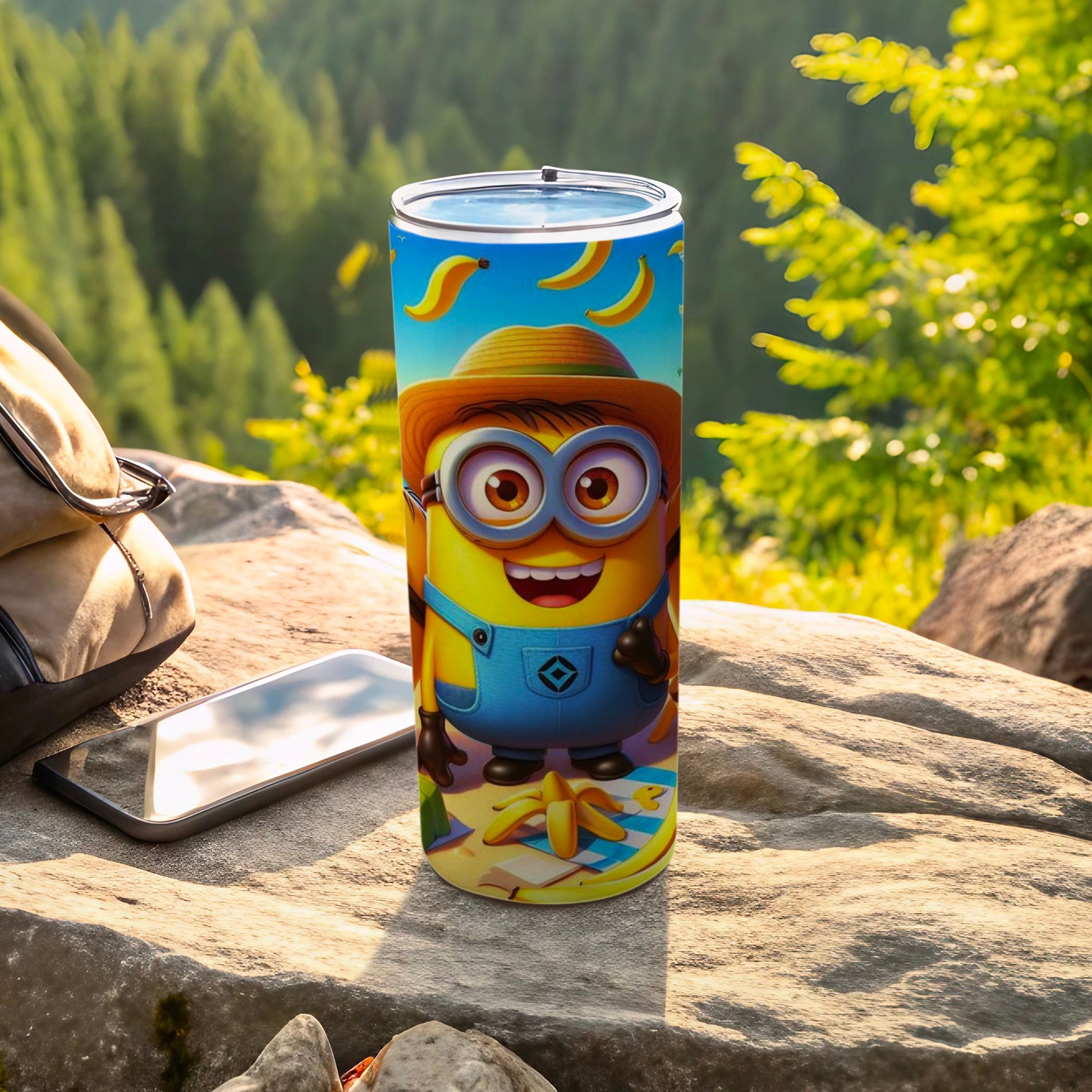 Cute Minion Tumbler with Cartoon Character Design