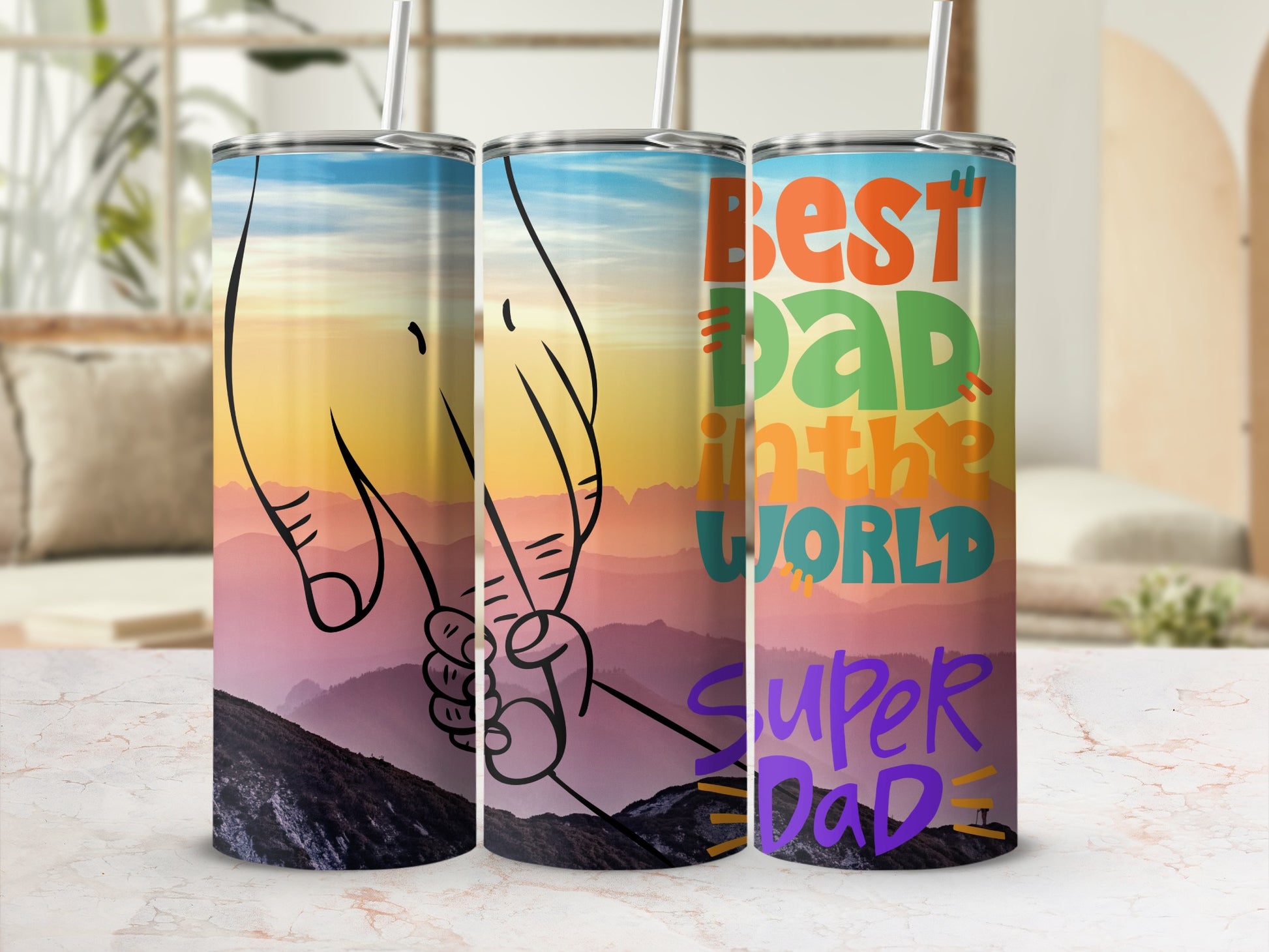 Best Dad in the World Super Dad Tumbler