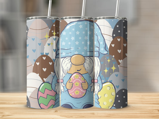 Cute Gnome and Easter Egg Pattern Tumbler Product