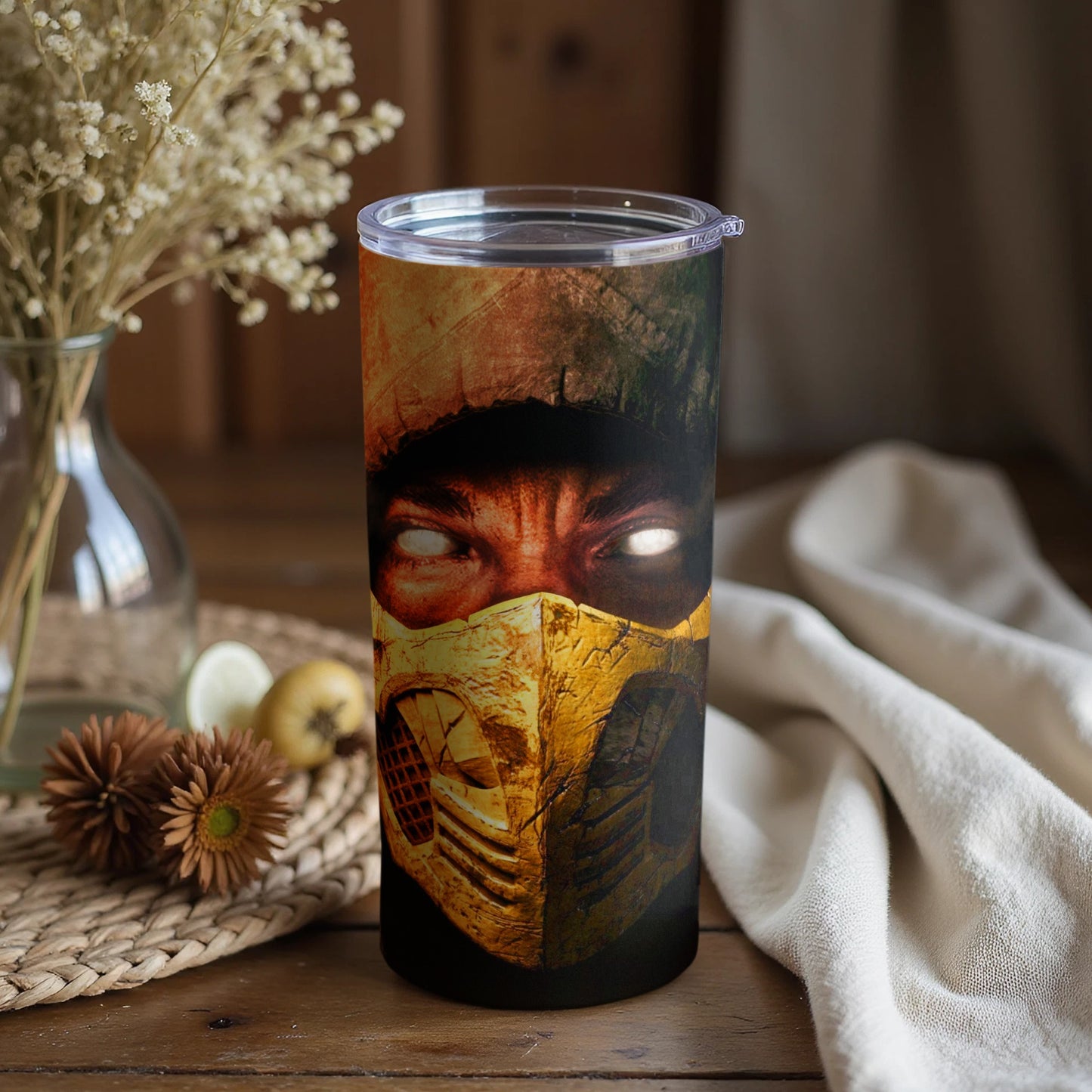 Mortal Kombat Scorpion Character Travel Mug