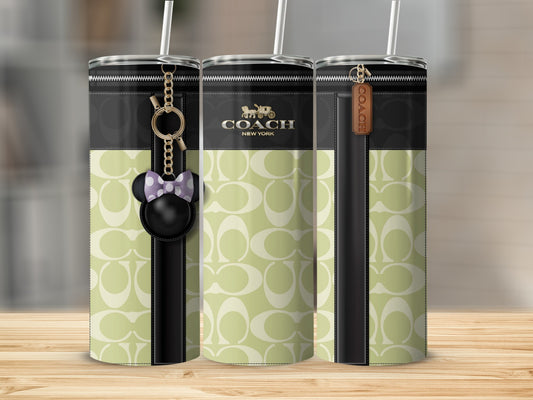Elegant Coach New York Tumbler With Key Charm Design