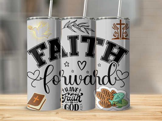 Inspirational Faith Forward Tumblers for Everyday Use
