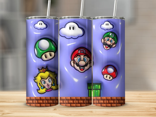 Super Mario Characters Tumbler for Fans and Gamers