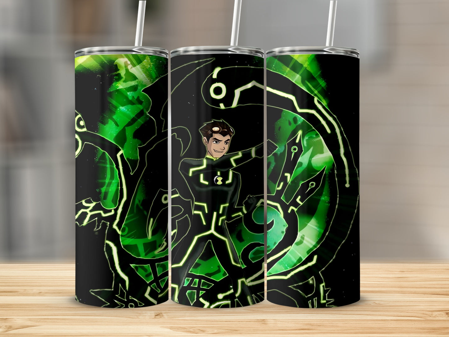 Green and Black Superhero Tumbler Cup Product