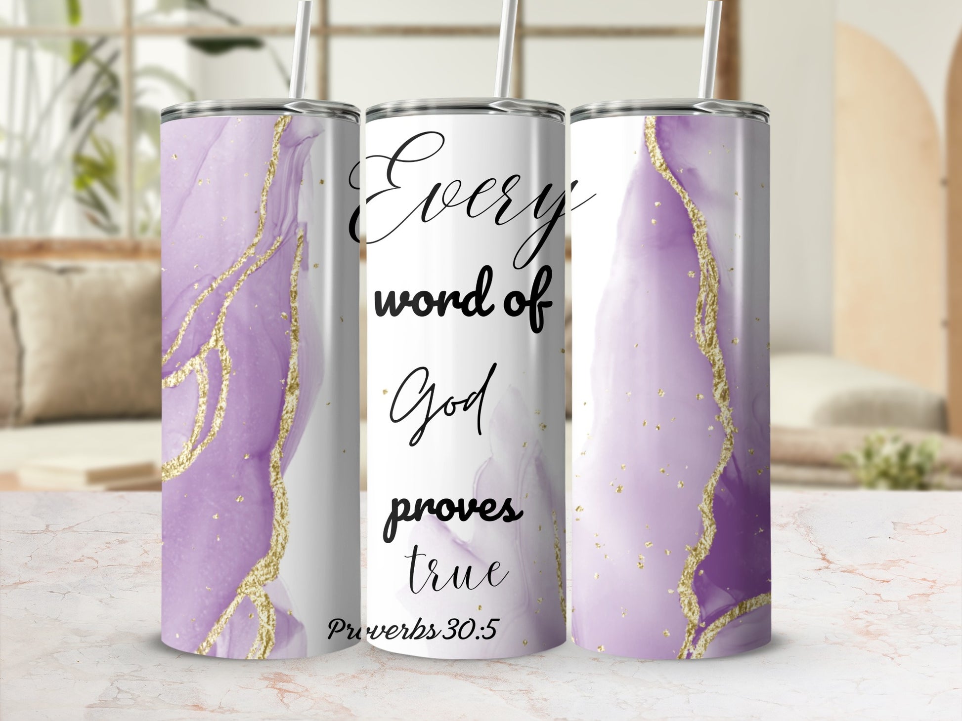 Every Word of God Proves True Purple Tumbler