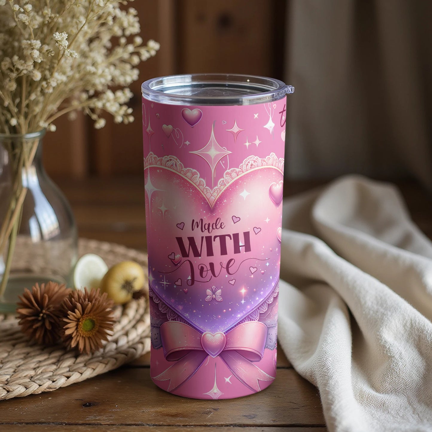 Made with Love Tumbler Valentine's Day Gift