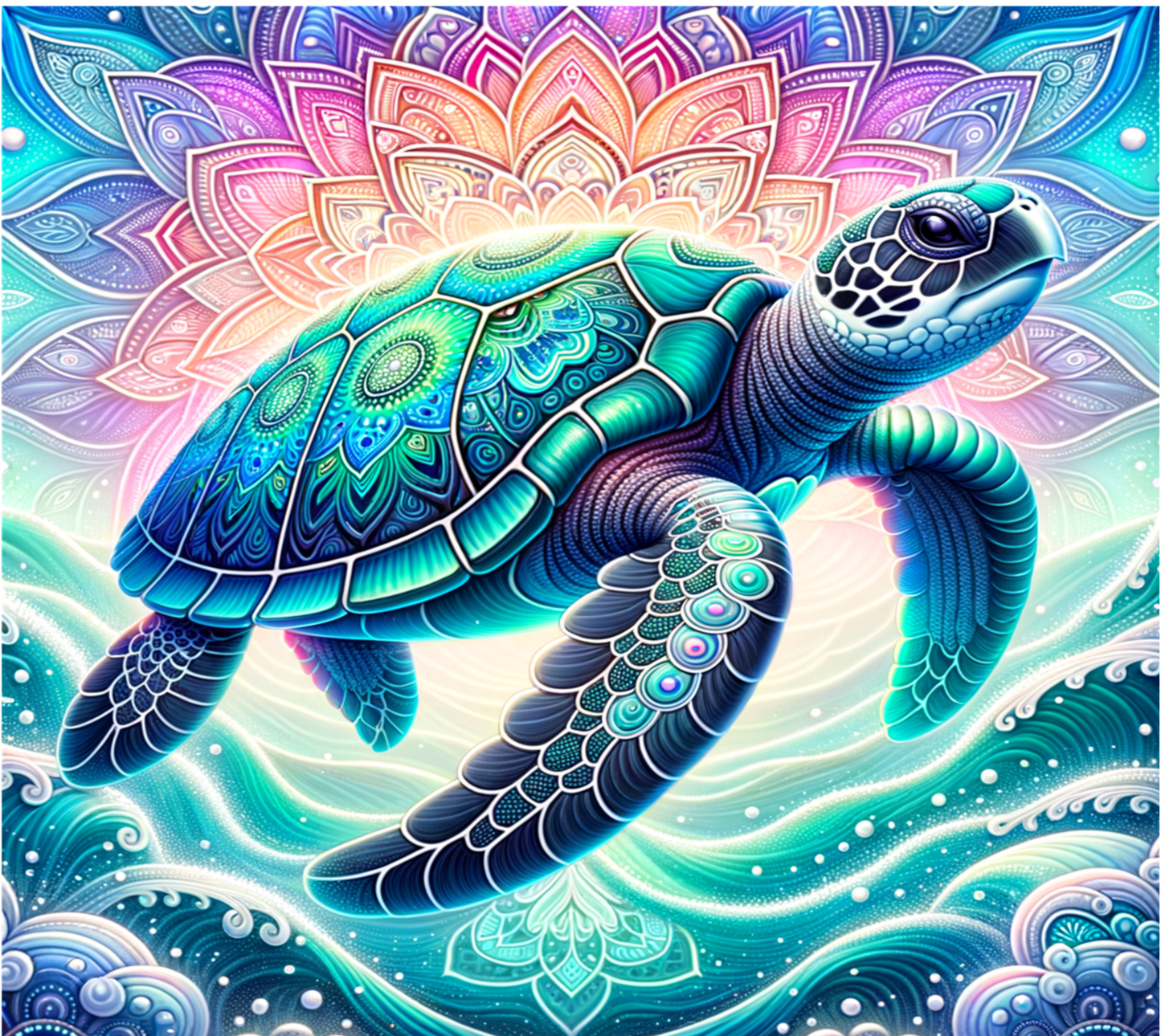 Pastel turtle tumbler