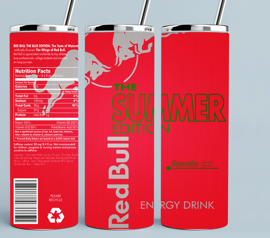Red Bull Energy Drink The Summer Edition Watermelon Tumbler