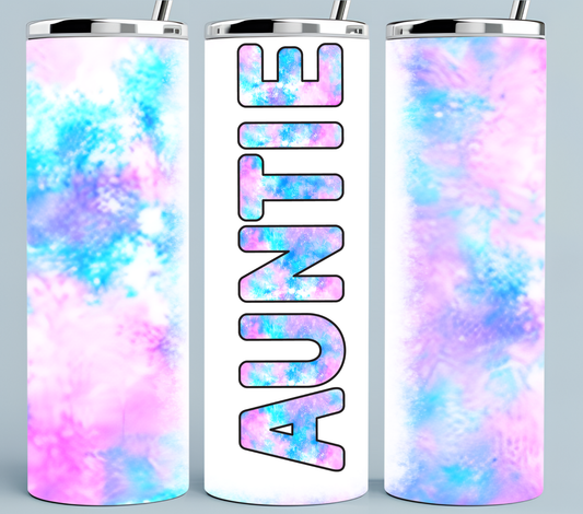 Auntie Pink and Blue Tumbler
