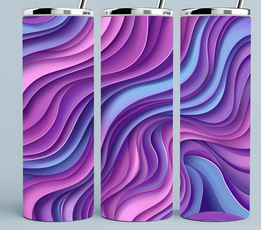 Purple Shades, Lilac, light blue Swirl tumbler