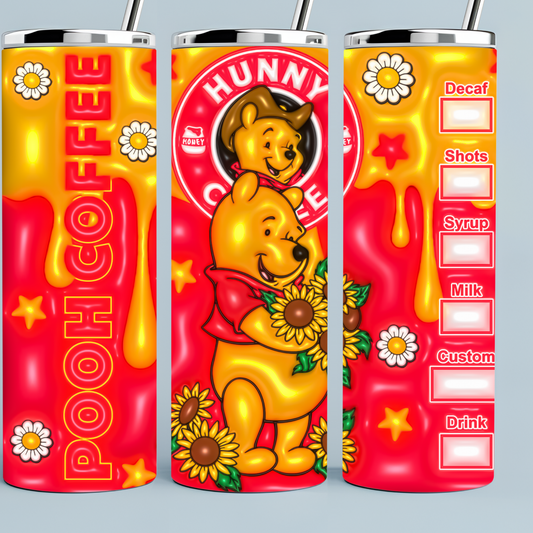 Winnie The Pooh Coffee and Sunflowers