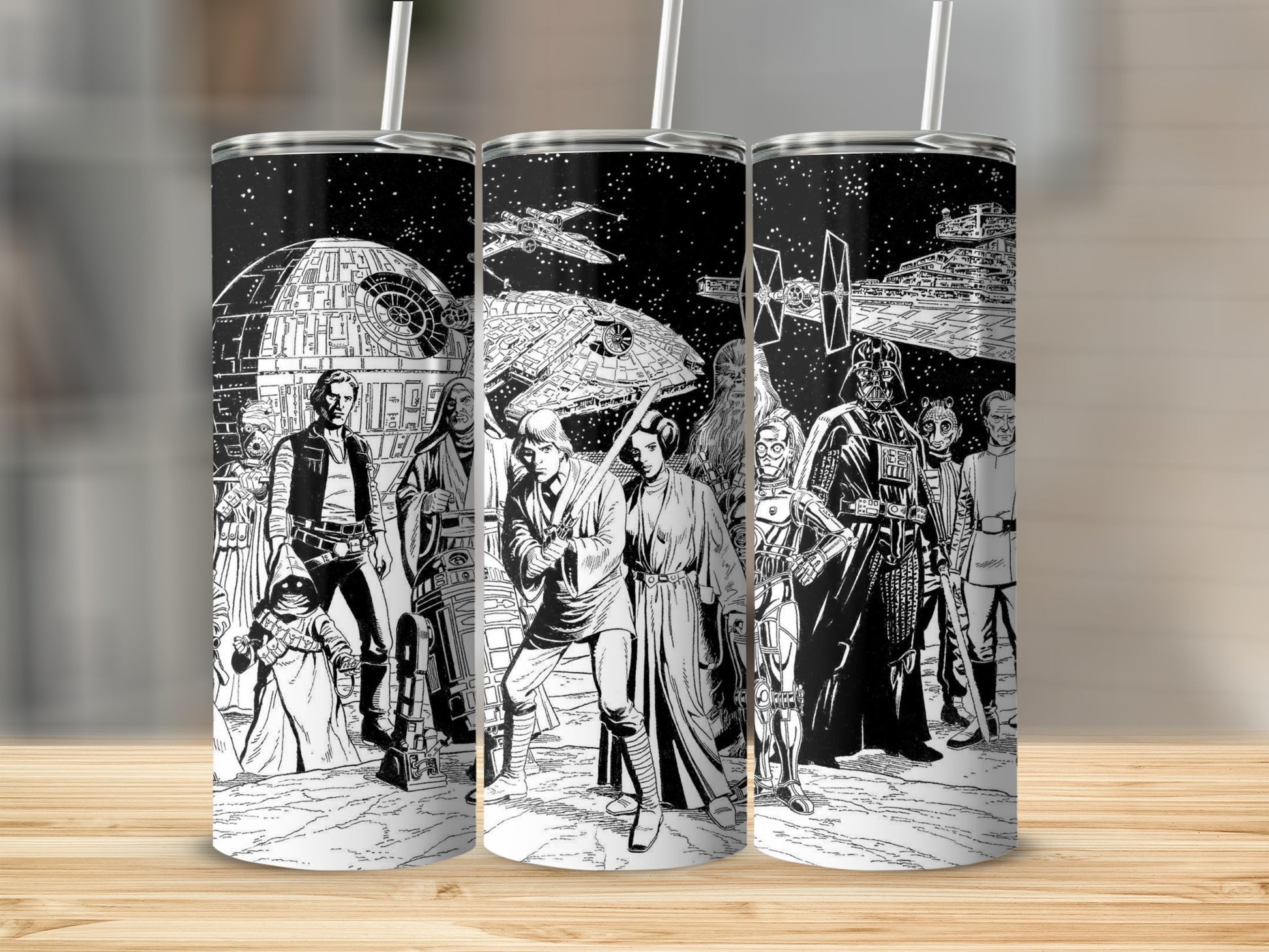 Star Wars Black White Comic Style Galaxy Heroes product type