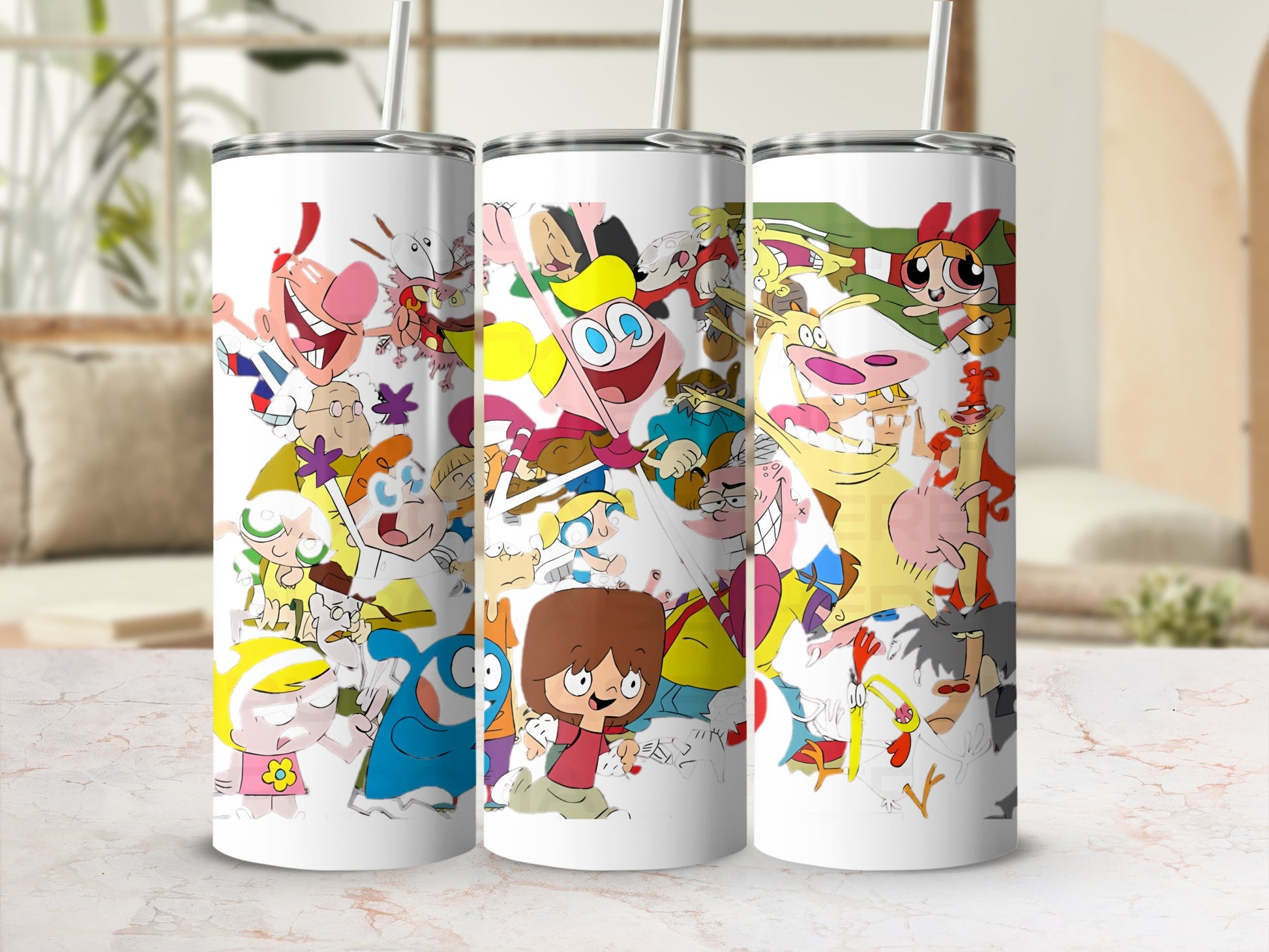 Cartoon Animation Characters Pattern Insulated Tumbler