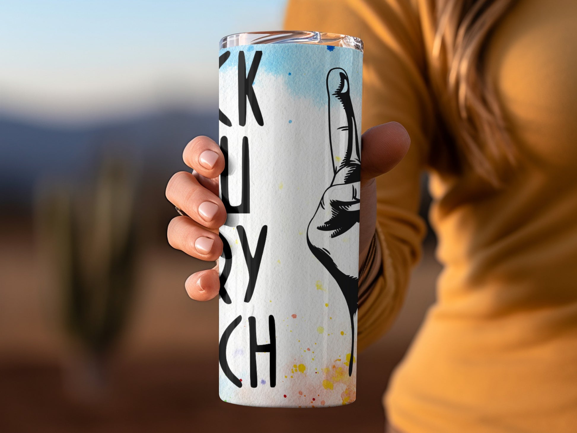 Inspirational Hand Gesture Art Tumbler For Everyday Use