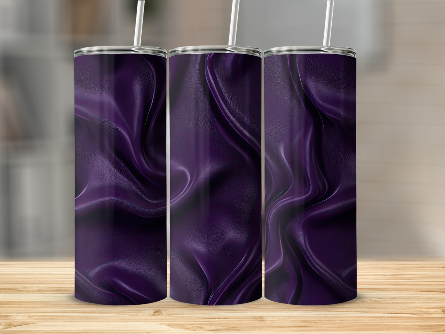 Dark Purple Abstract Swirls Design Background Tumblers