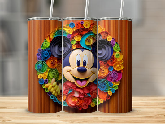 Colorful Mickey Mouse Tumbler Wrap Personalized Cup