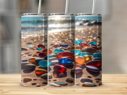 Vibrant Beach Scene Tumblers Perfect for Summer