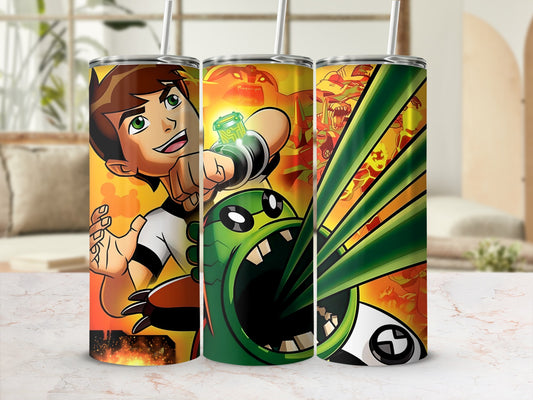 Alien Battle Hero Cartoon Insulated Tumbler Product