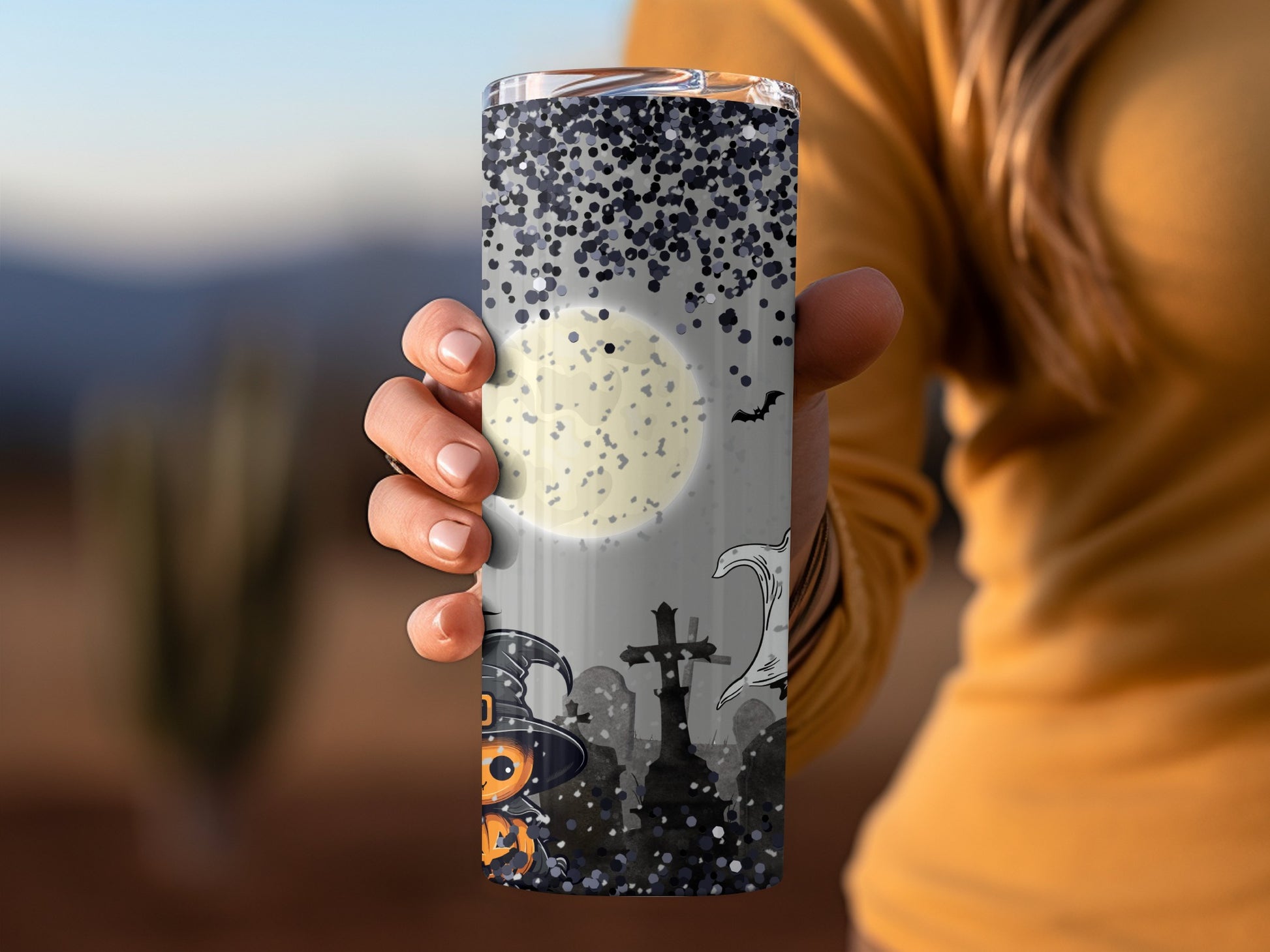 Spooky Night Halloween-Themed Tumbler Cup