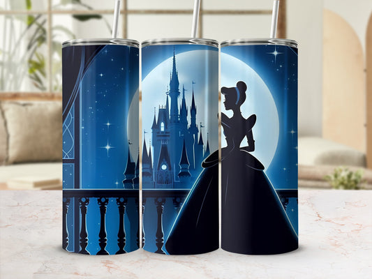 Elegant Fairy Tale Castle Silhouette Insulated Tumbler