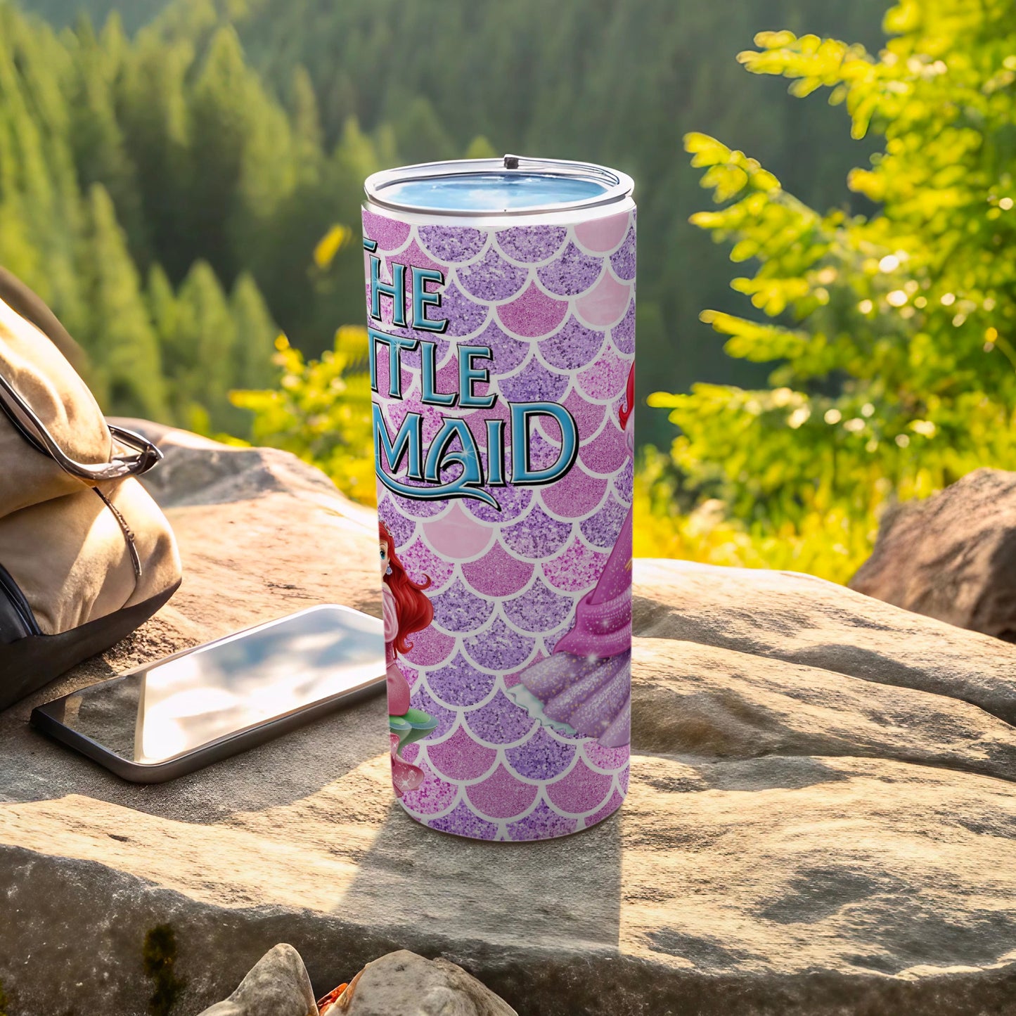The Little Mermaid Pink Shell Design Tumbler Cup