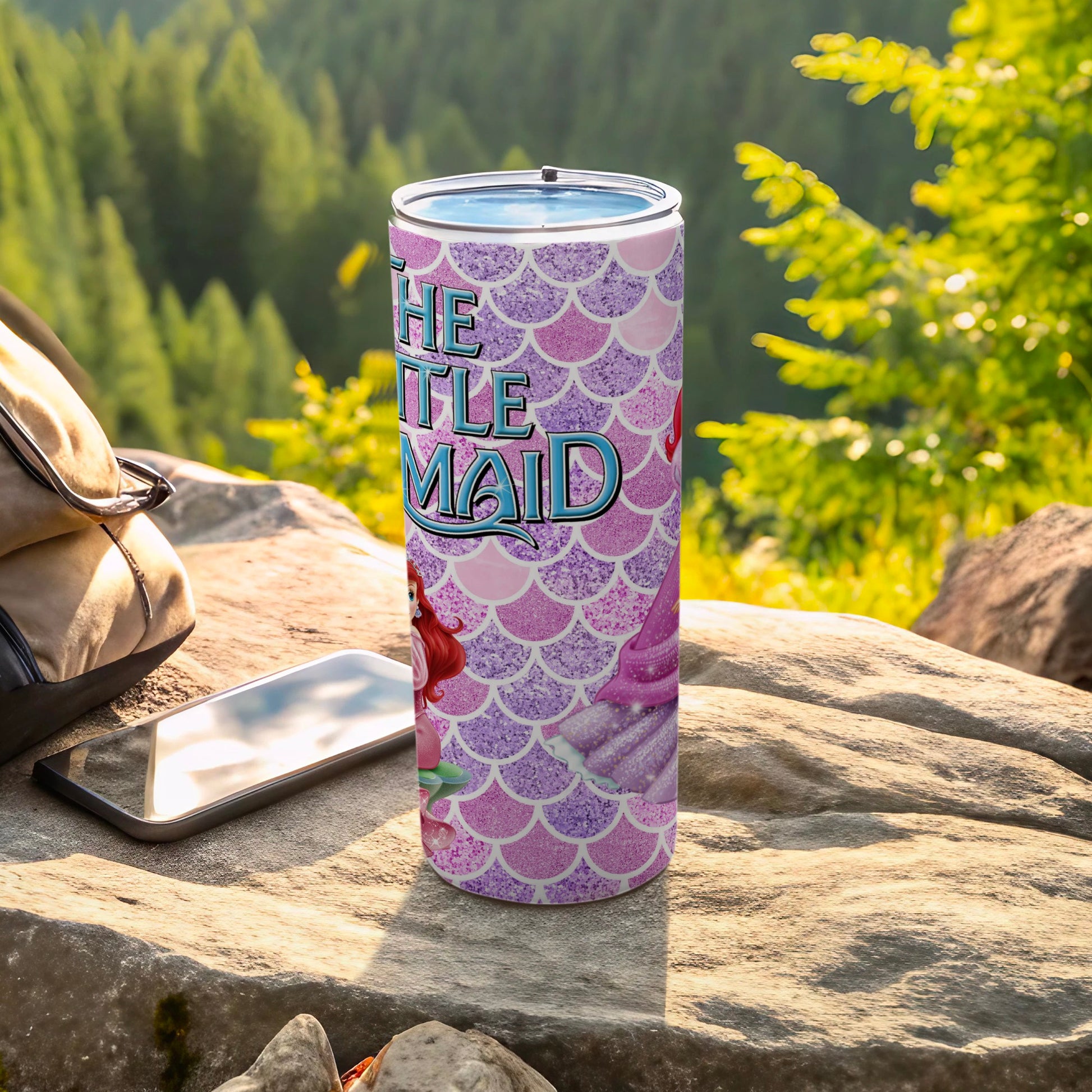 The Little Mermaid Pink Shell Design Tumbler Cup