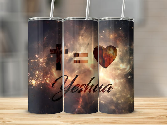 Yeshua and Symbols Design on Stylish Drinkware Product