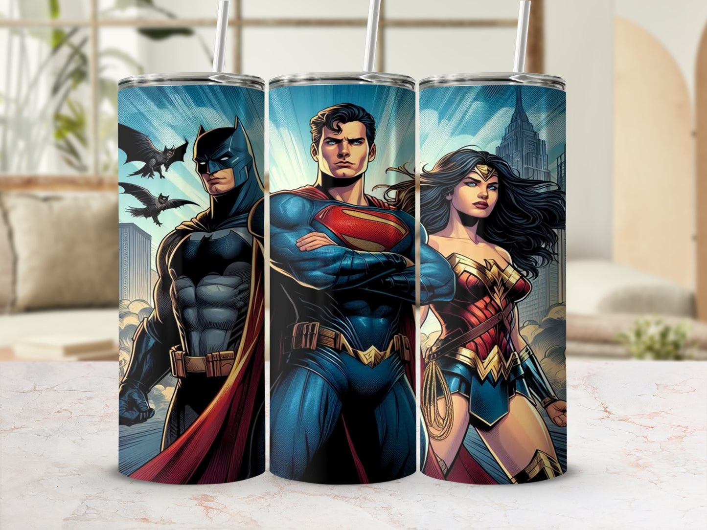 Superhero Trio Insulated Stainless Steel Tumbler