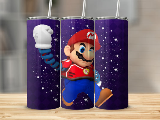 Fun Purple Stars Design Tumbler with Classic Character