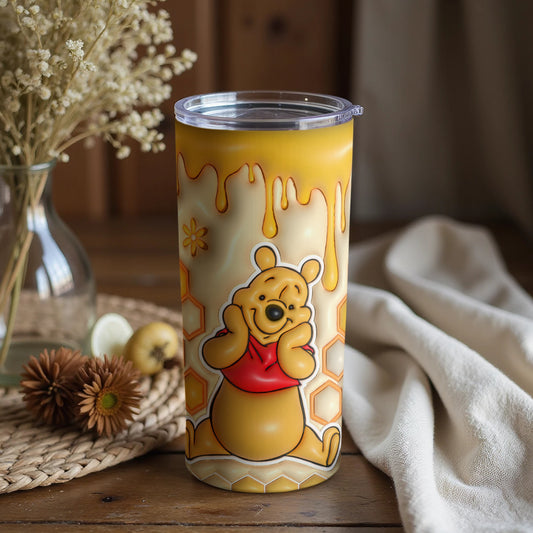 Honey Dripping Cup with Cute Bear Design