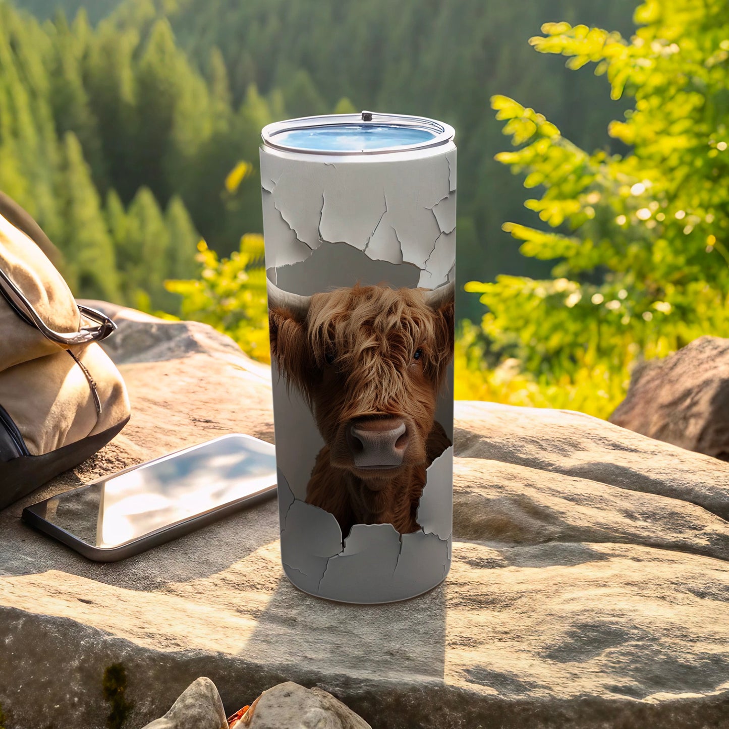 Highland Cow Peek Cracked Design Tumbler product type
Highland Cow
Cow Design
Animal Print
Farm Animal
Hairy Cow
Cute Cow
Cracked Effect
Broken Surface
Peeking Cow
Tumbler Cup
Insulated Tumbler
Drinkware Item
Beverage Holder
Outdoor Scene
Nature Inspired
Unique Gift
Rustic Aesthetic
Cattle Design
Brown Cow
Highland Cattle