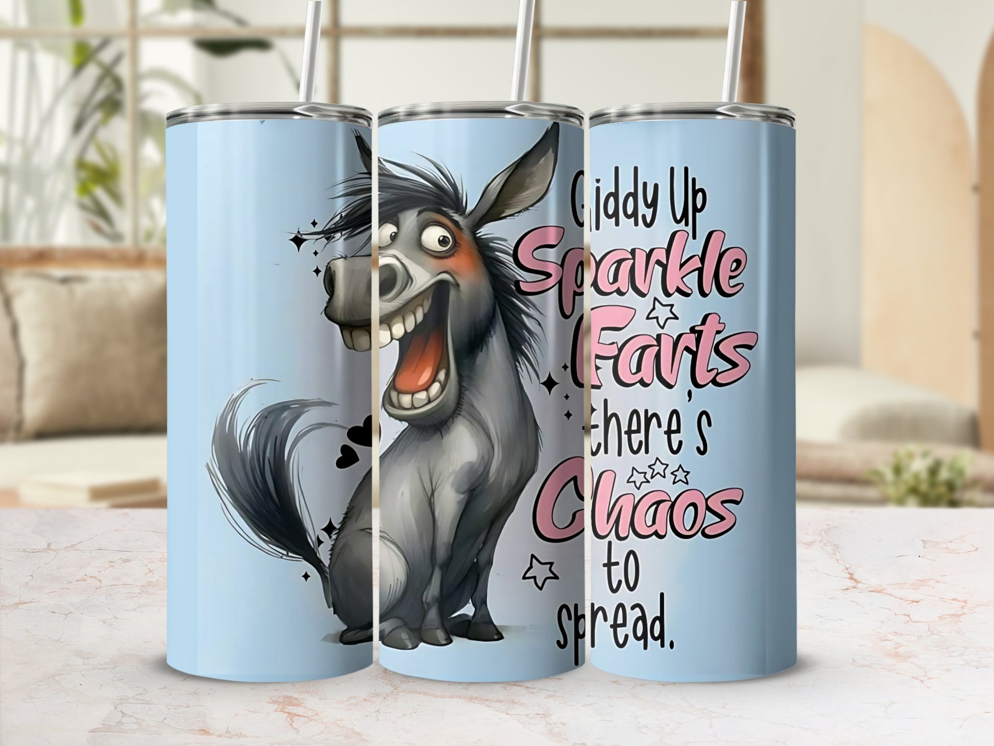 Giddy Up Sparkle Farts Chaos Spread Tumbler