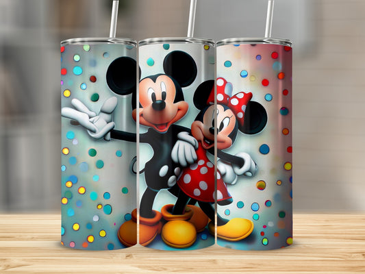 Mickey Mouse and Minnie with Polka Dots Tumbler