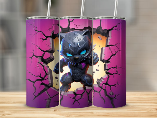Black Panther Breaking Through Wall Design Tumbler product