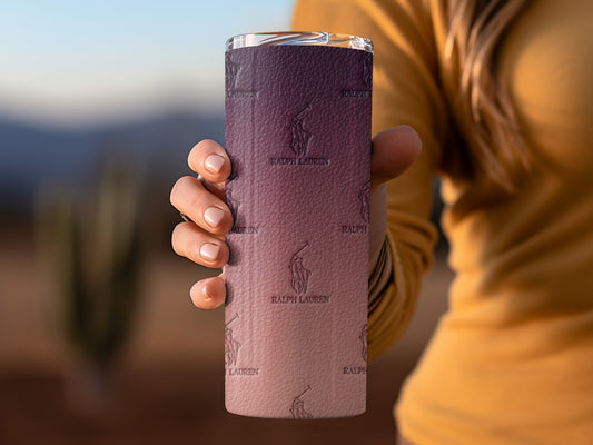 Ralph Lauren Brand Purple and Peach Gradient Tumblers