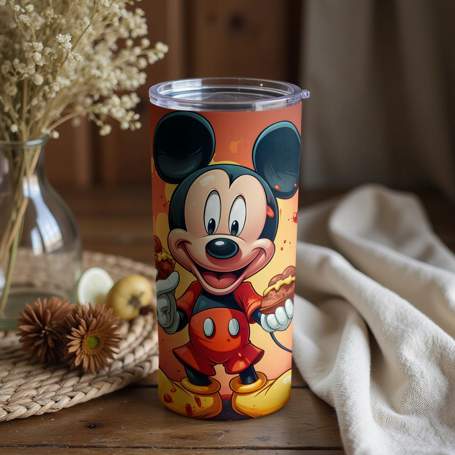 Cartoon Character Holding Hotdogs Tumbler Product