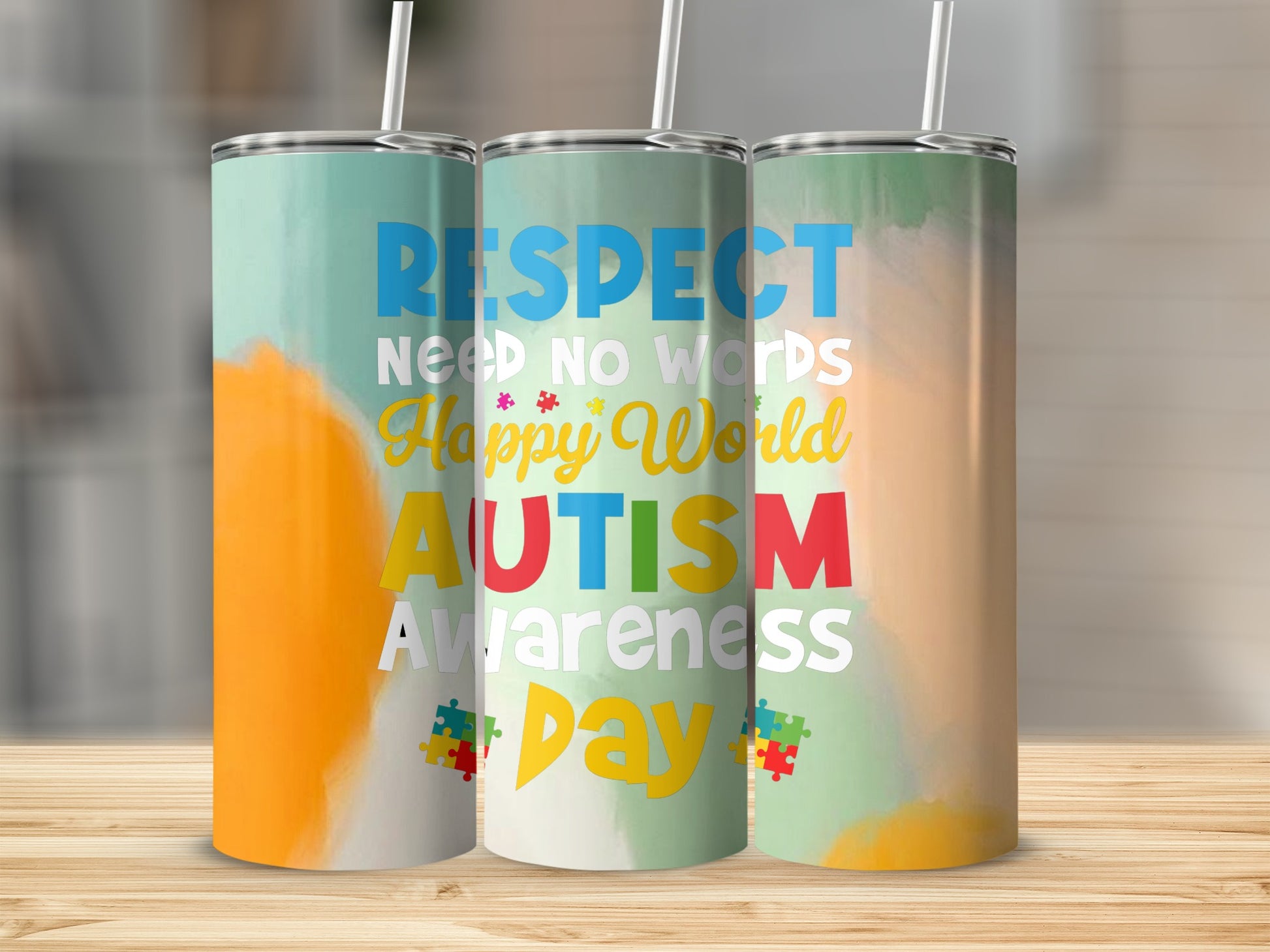Happy World Autism Awareness Day tumbler