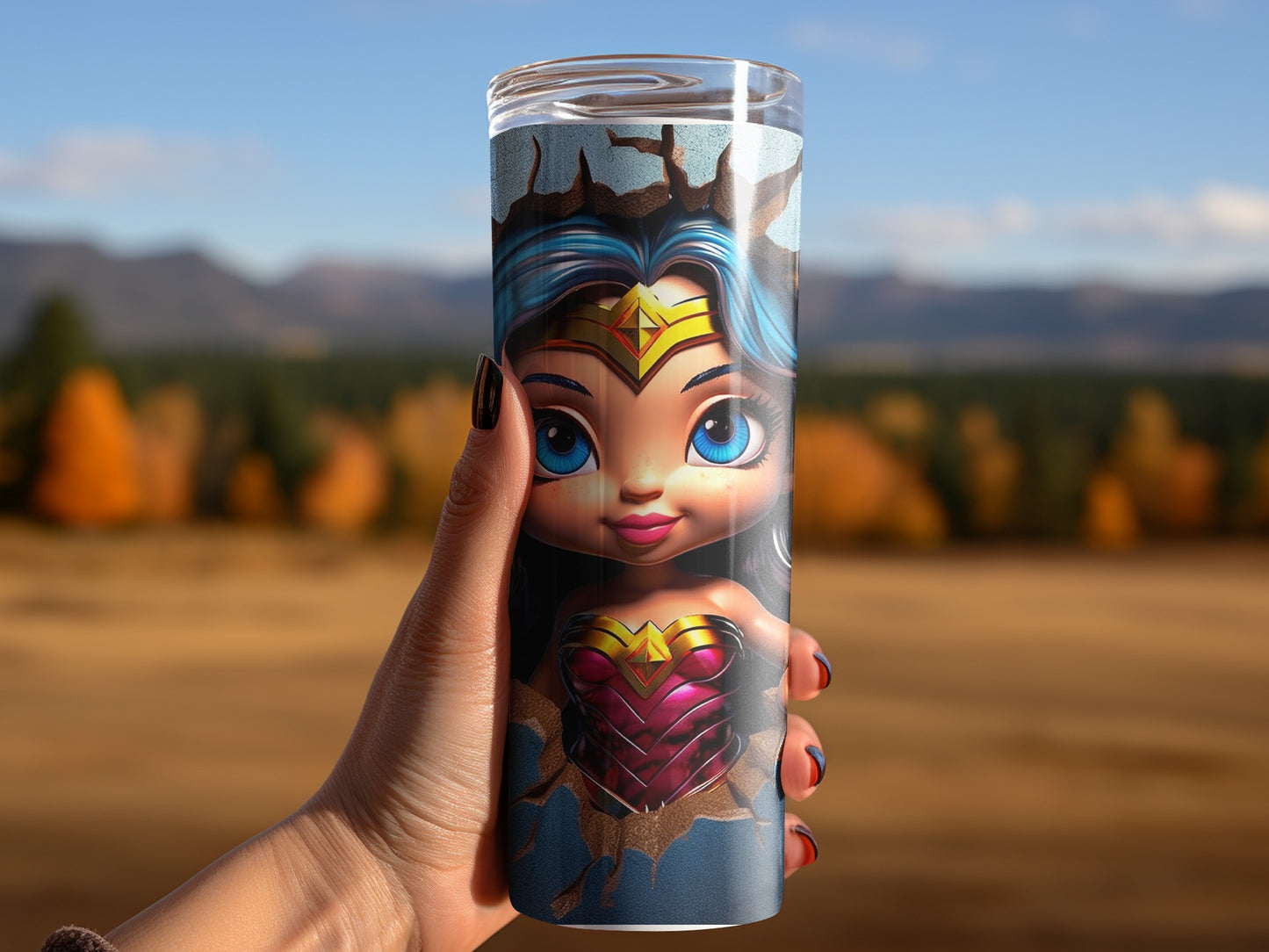 Cute Cartoon Hero Themed Drinking Tumbler