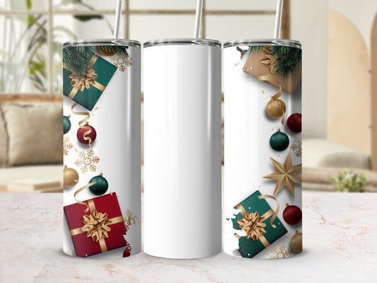 Festive Christmas Ornament and Gift Design Tumbler