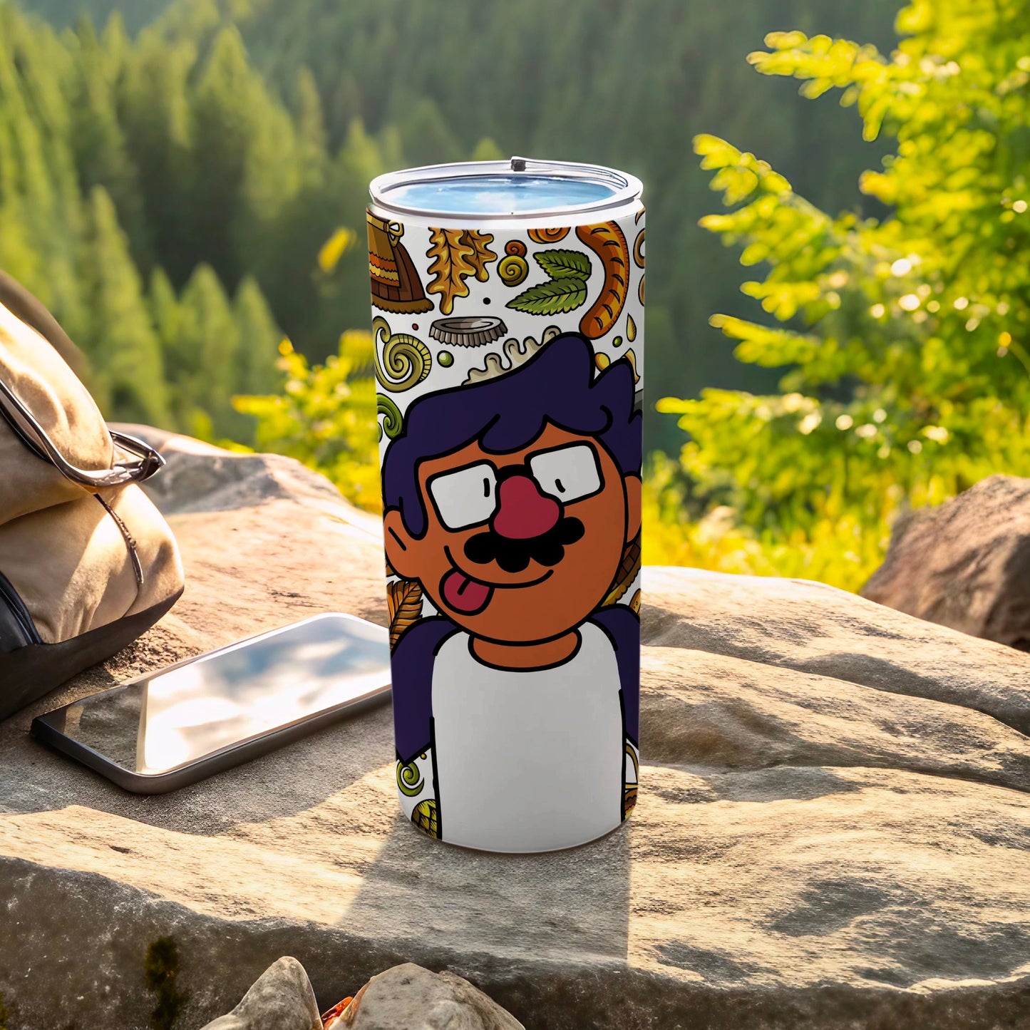 Colorful Cartoon Character Tumbler Perfect for Outdoor Adventures