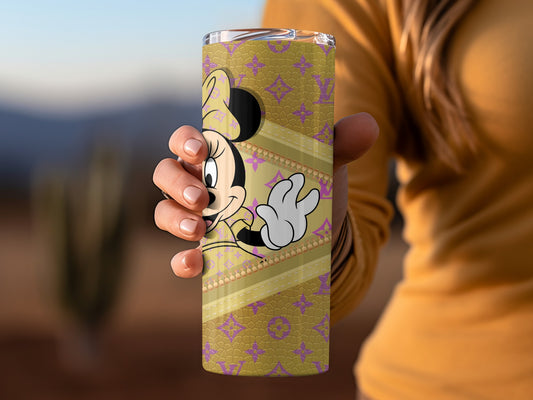 Stylish Yellow Minnie Mouse Graphic Tumbler Product