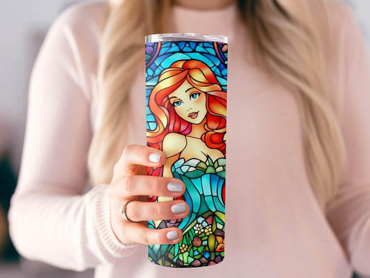 Stained Glass Mermaid Design Insulated Tumbler Product