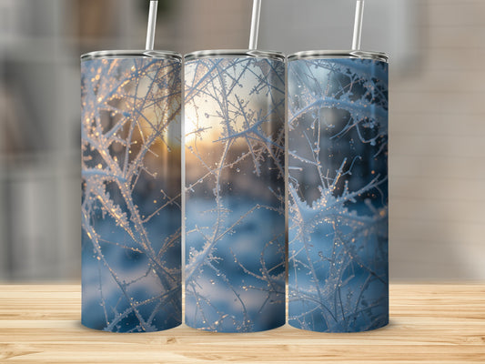 Frosty Winter Sunrise Frozen Branches Tumbler product