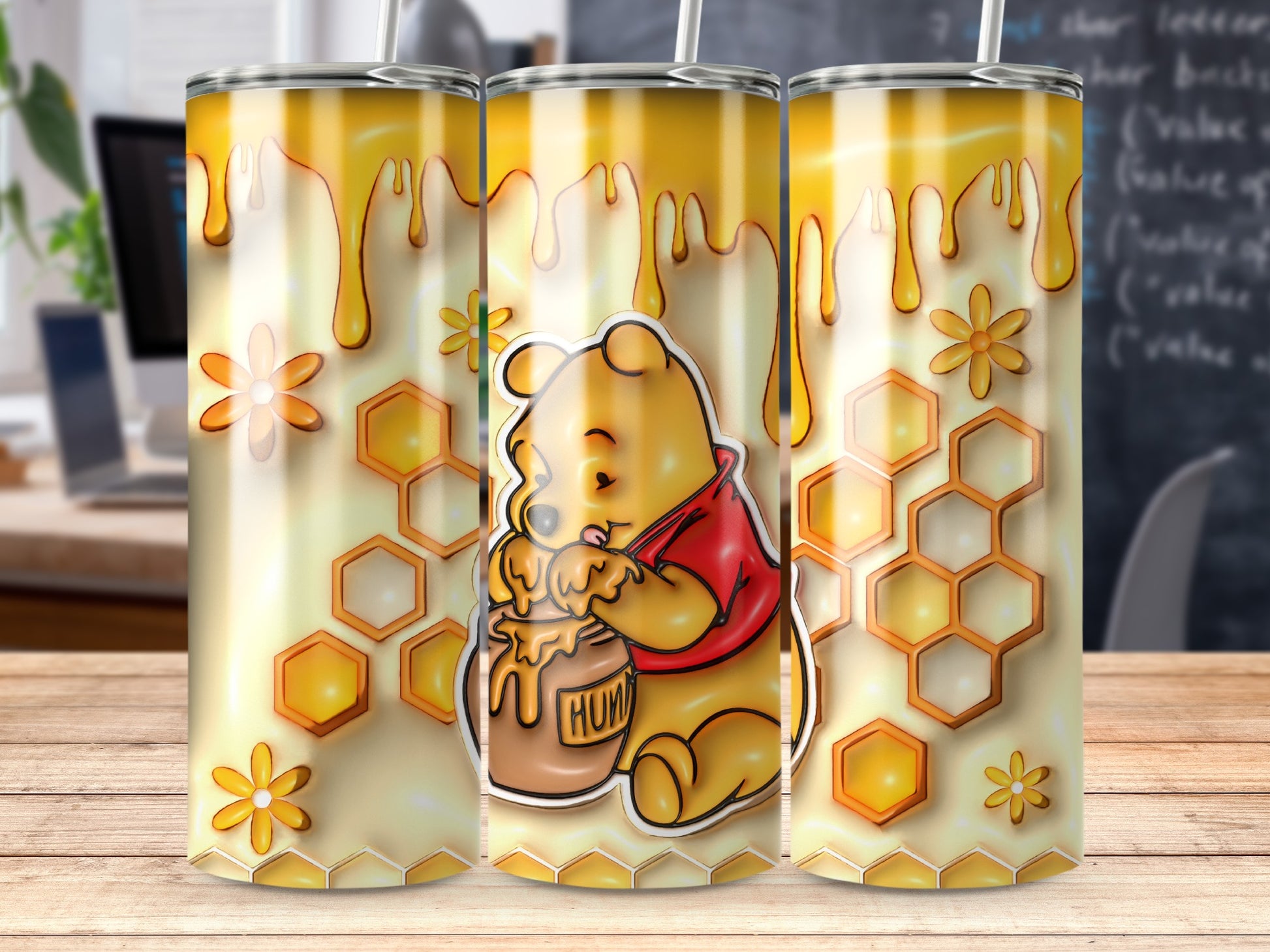 Honey Bee Winnie The Pooh Stainless Steel Tumbler
